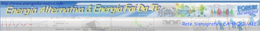 Energie Alternative rete sismometrica